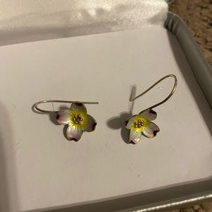 Enamel Flower Earrings